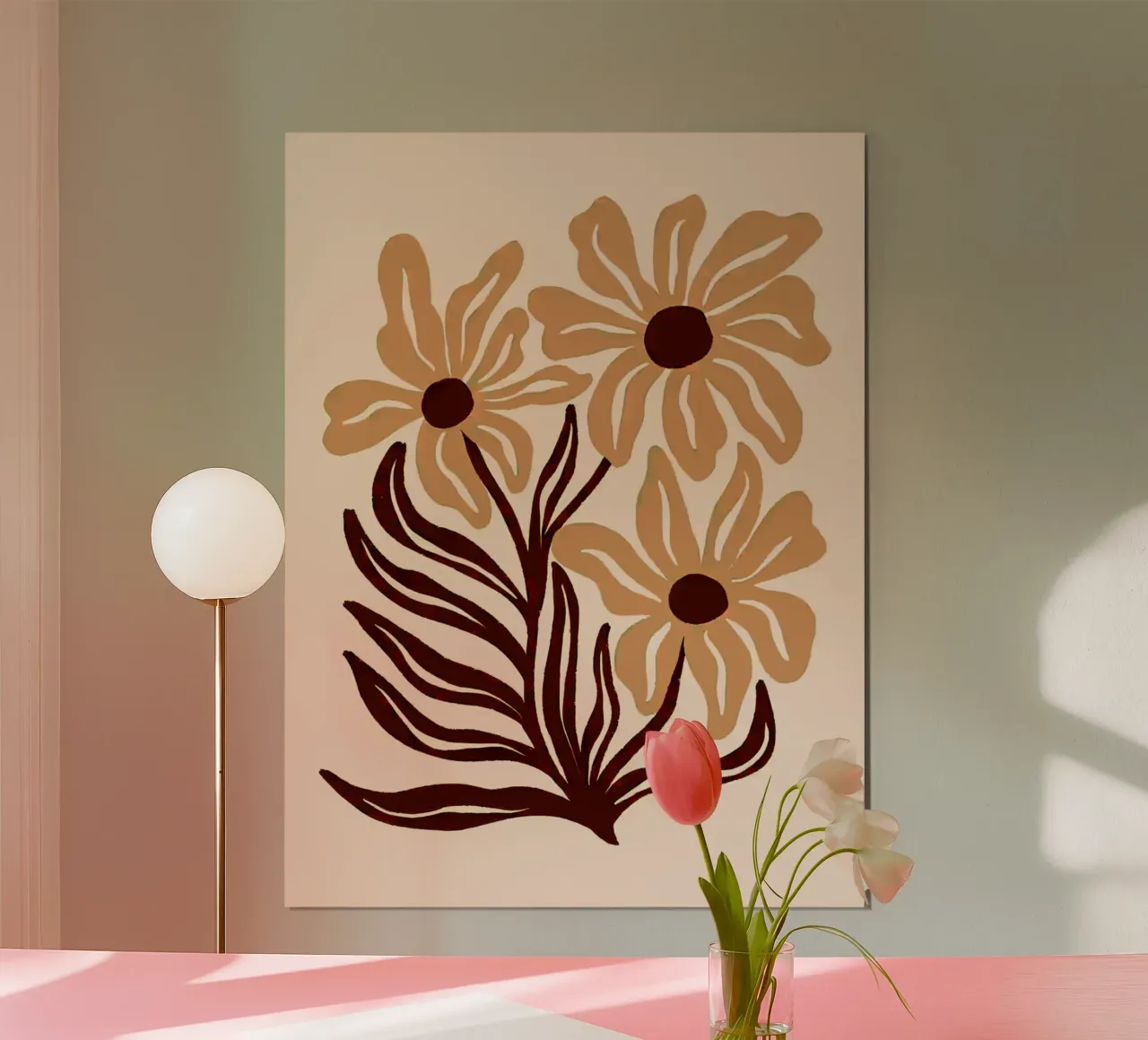 Fiori pastello color terra poster da Anna Müller