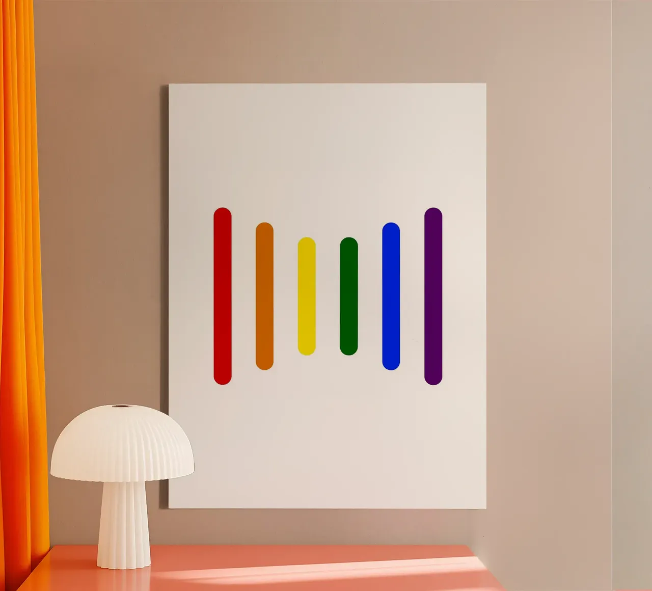 Strisce arcobaleno tela con Cornice a cassetta da Anna Müller