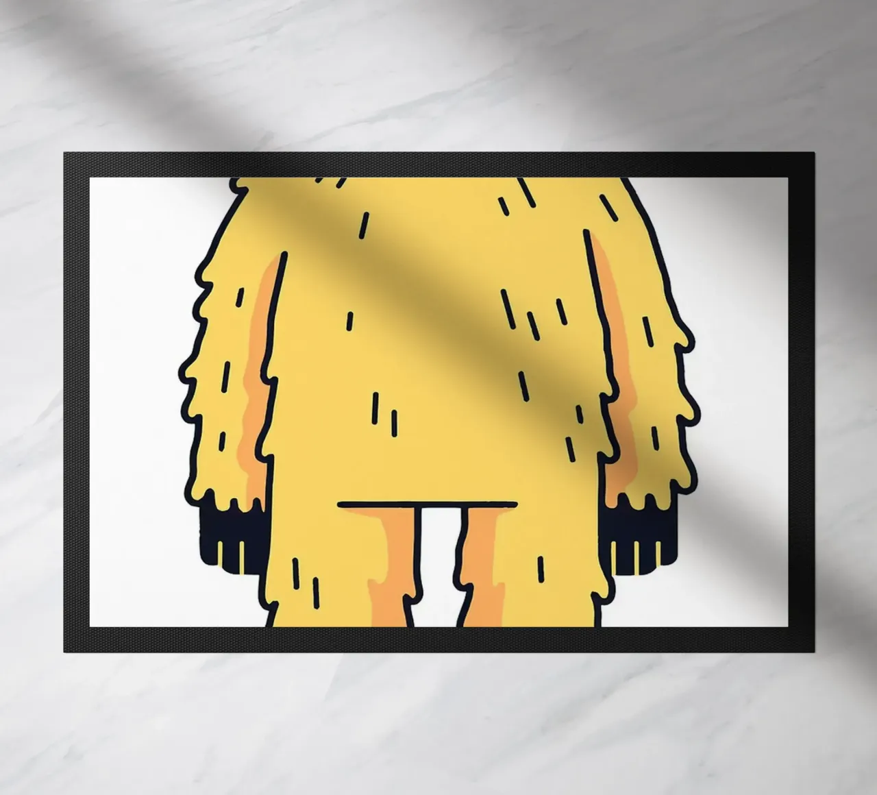 Créature à fourrure jaune paillasson de Hannah Meyer
