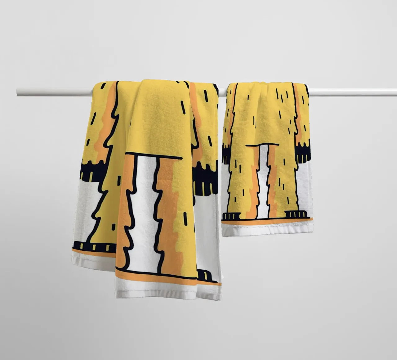 Créature à fourrure jaune serviette de bain de Hannah Meyer