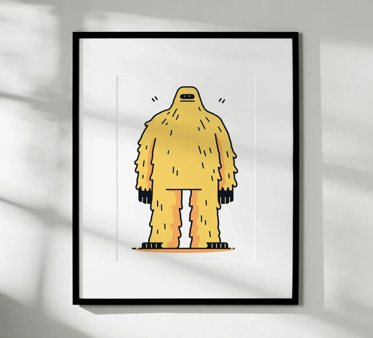 Créature à fourrure jaune poster de Hannah Meyer