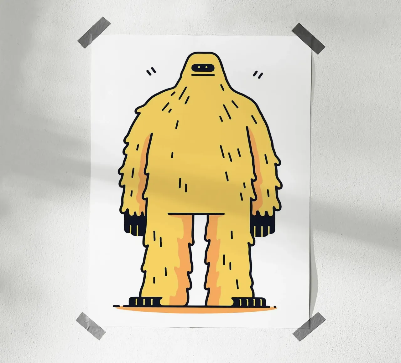 Créature à fourrure jaune poster de Hannah Meyer