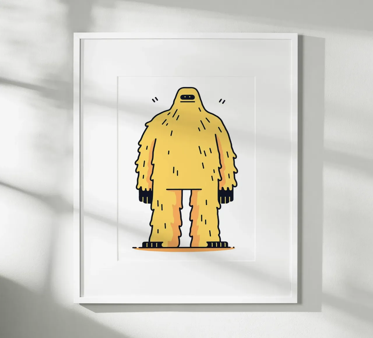 Créature à fourrure jaune poster de Hannah Meyer