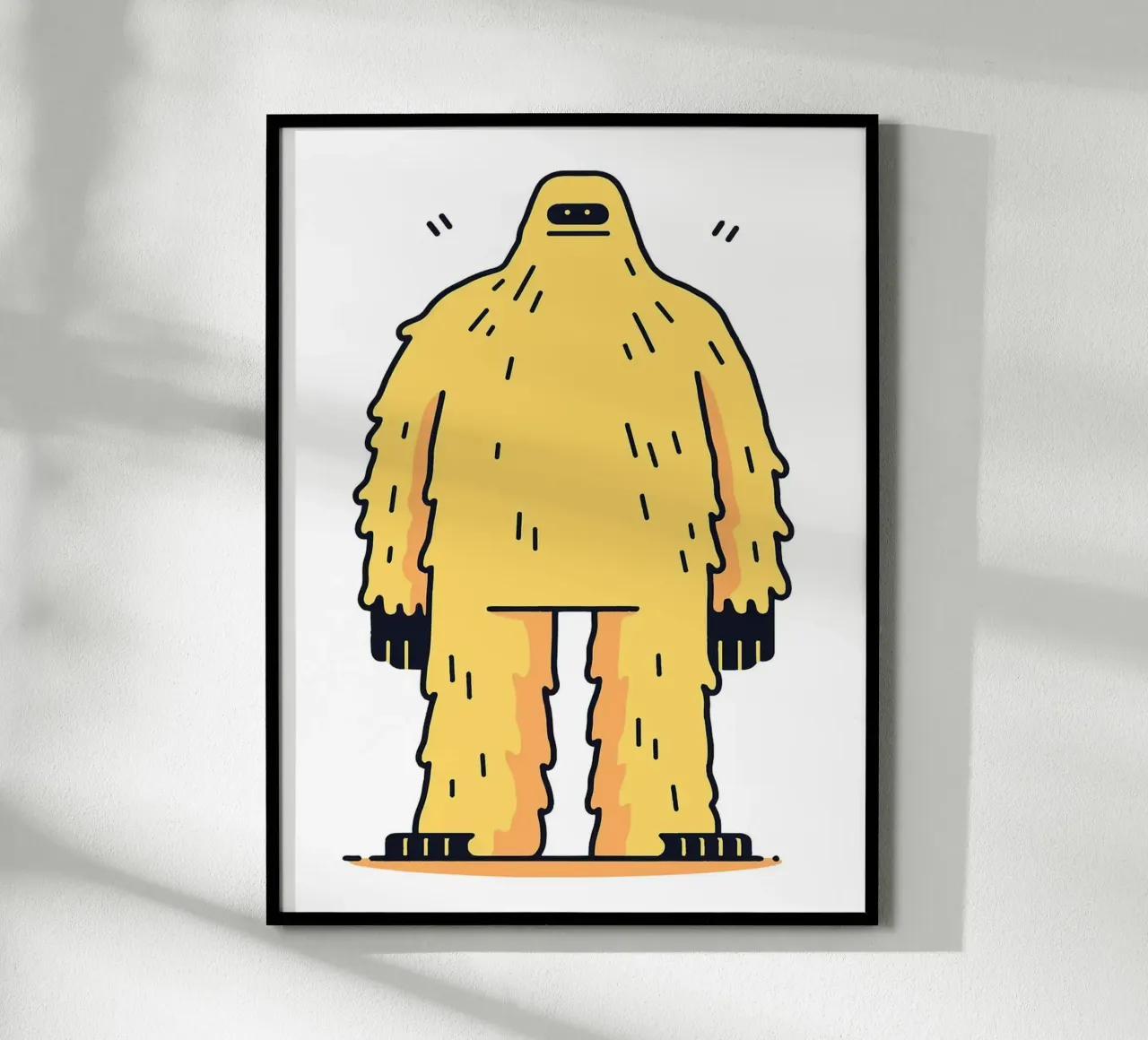 Créature à fourrure jaune poster de Hannah Meyer