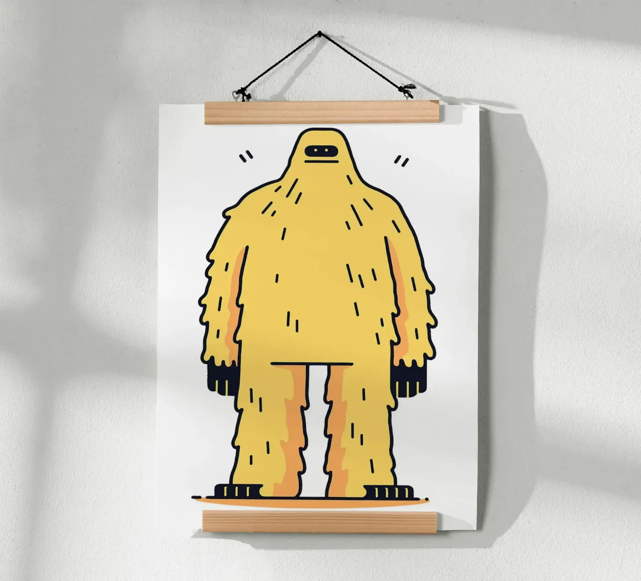 Créature à fourrure jaune poster de Hannah Meyer