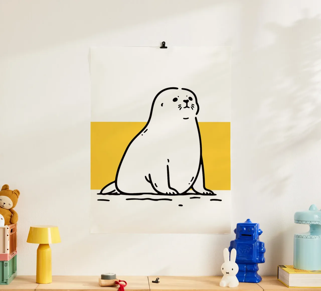 Illustrazione di una foca carina poster da Hannah Meyer