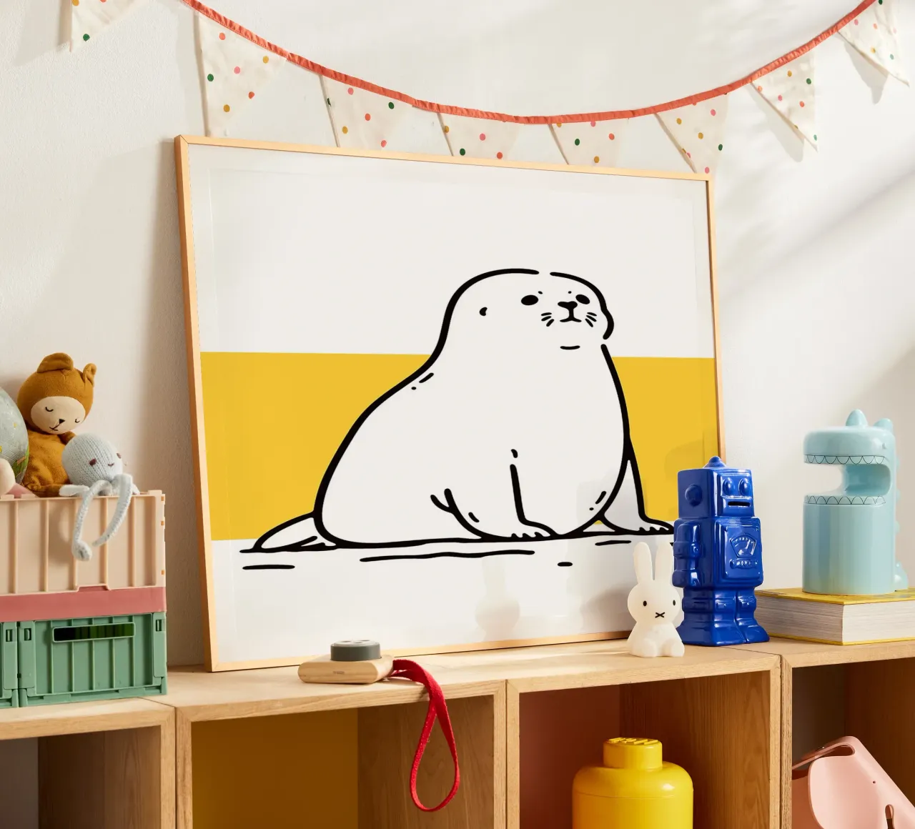 Illustrazione di una foca carina poster da Hannah Meyer