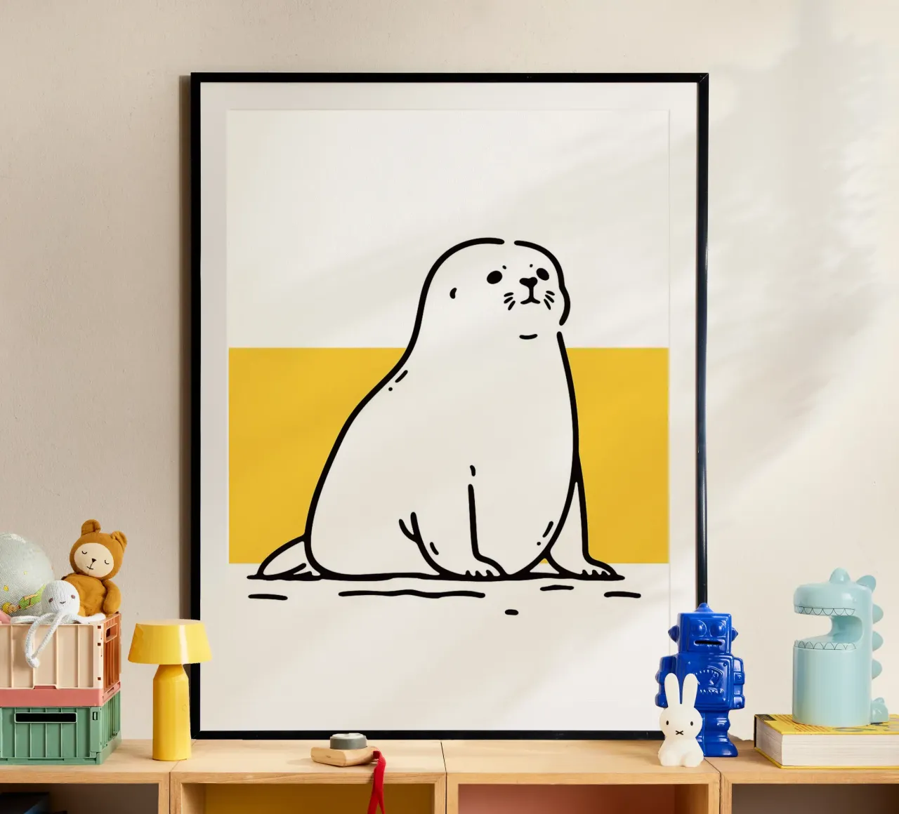 Illustrazione di una foca carina poster da Hannah Meyer