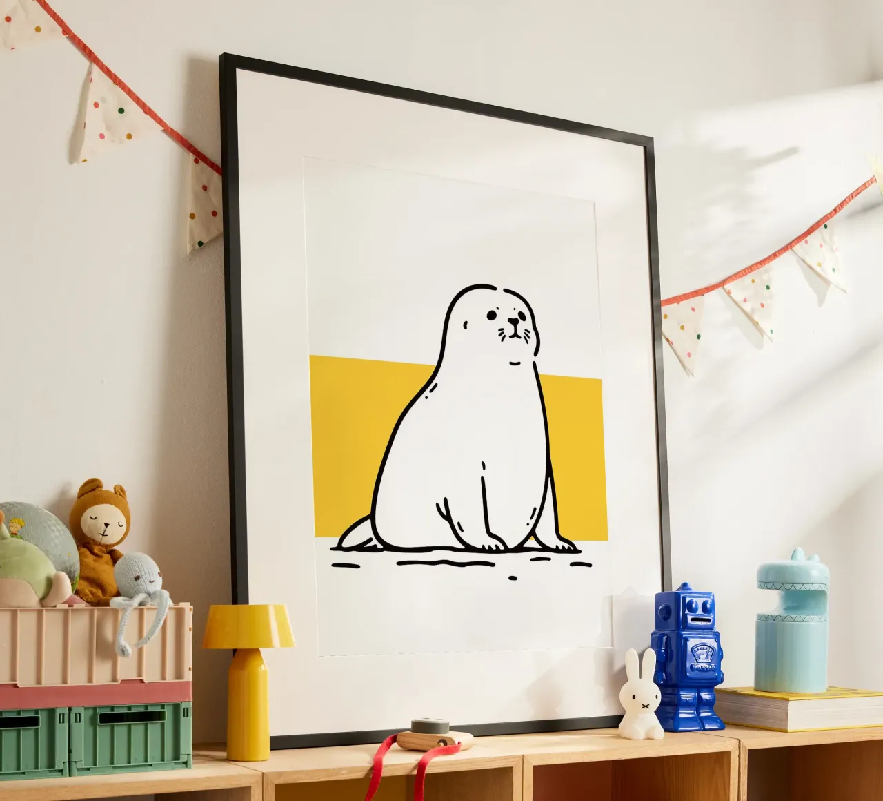 Illustrazione di una foca carina poster da Hannah Meyer