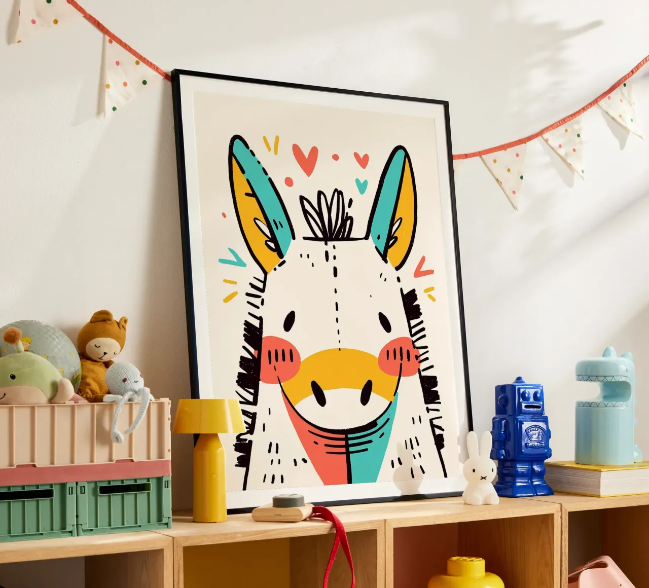 Illustrazione di un asino carino poster da Hannah Meyer