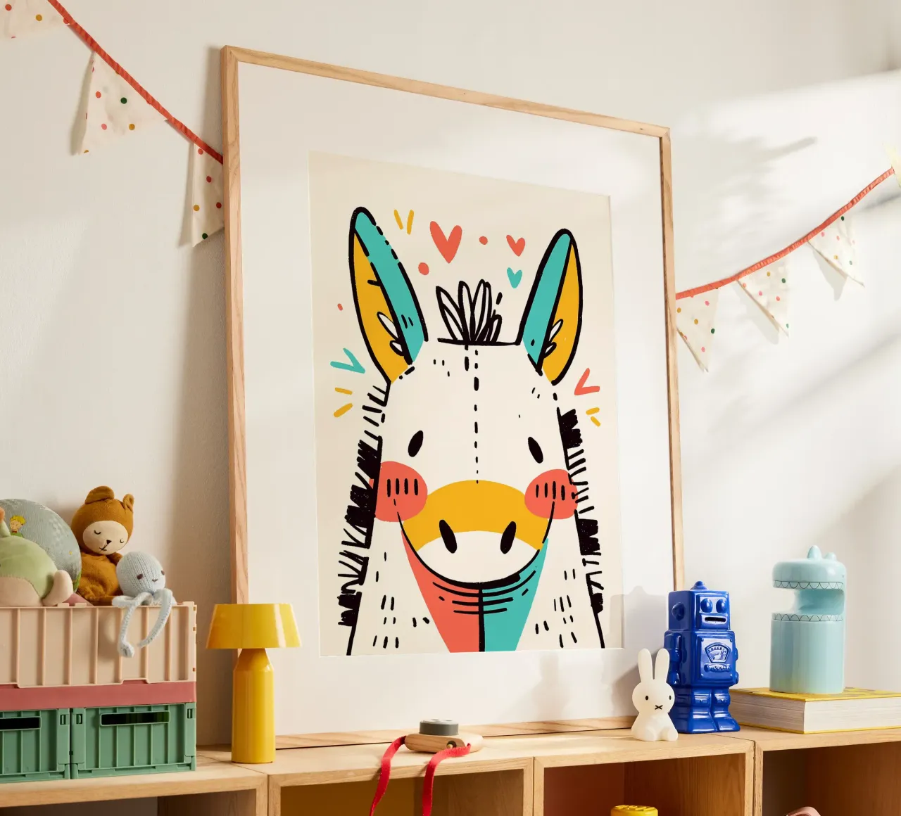 Illustrazione di un asino carino poster da Hannah Meyer