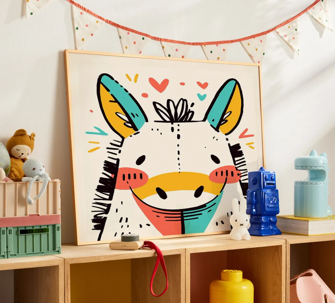 Illustrazione di un asino carino poster da Hannah Meyer