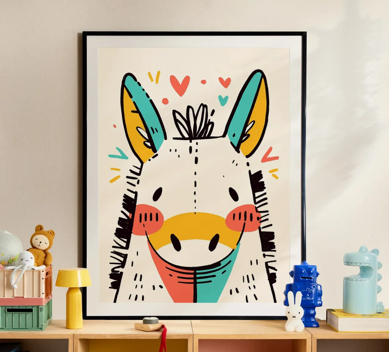 Illustrazione di un asino carino poster da Hannah Meyer