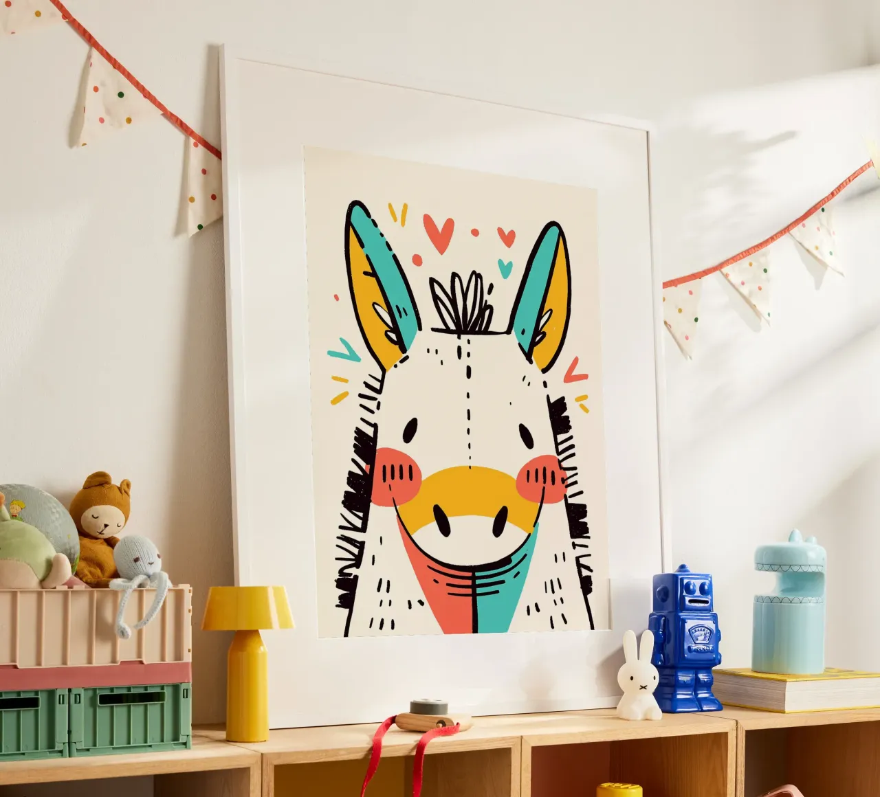 Illustrazione di un asino carino poster da Hannah Meyer