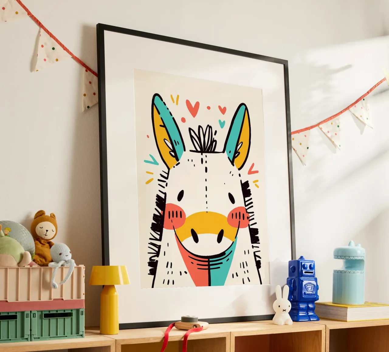 Illustrazione di un asino carino poster da Hannah Meyer