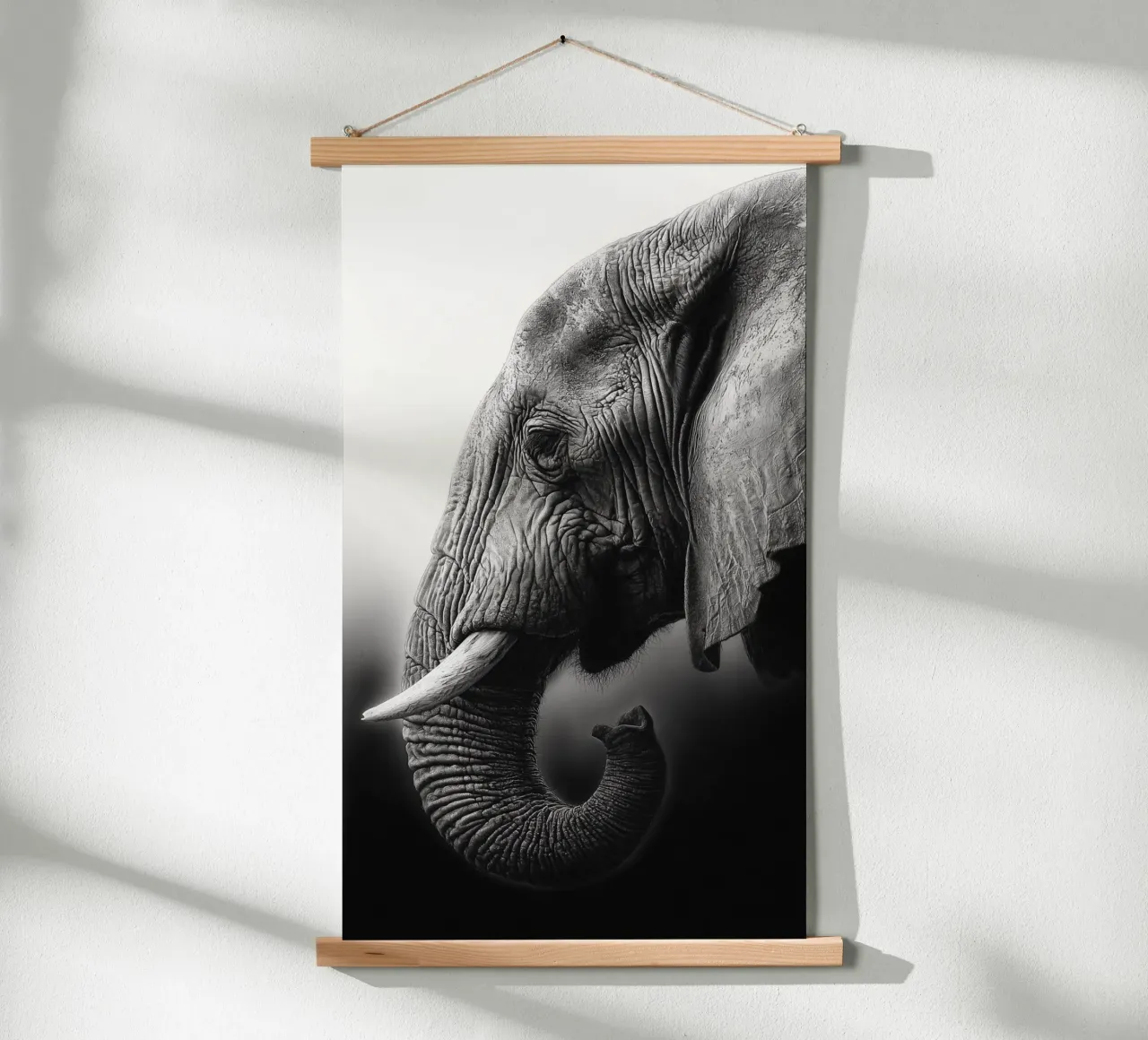 In the shadow of the elephant poster by Carinaprint