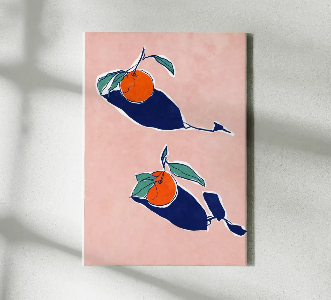 Abstracte sinaasappels canvas met Baklijst van Raissa Oltmanns