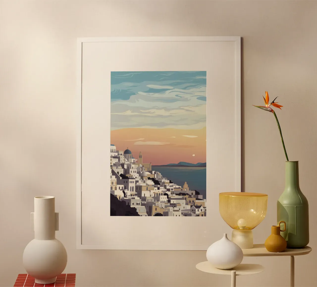 Serenità del tramonto greco poster da Echo Saber