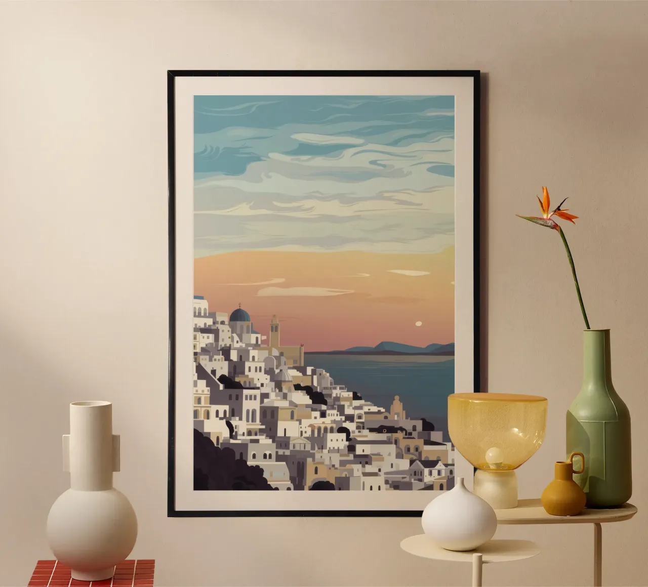 Serenità del tramonto greco poster da Echo Saber