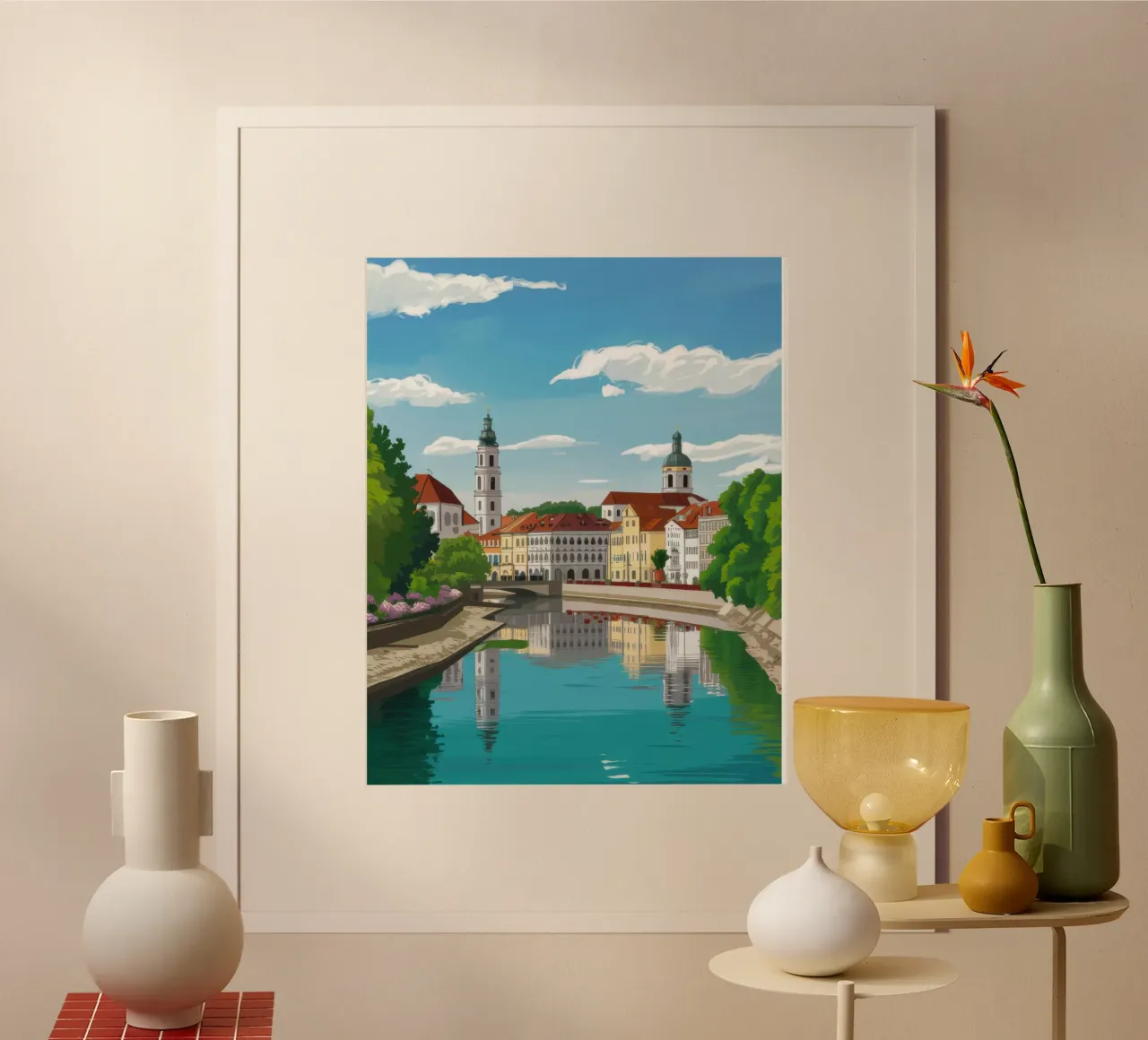 Città storica del fiume poster da Heaven Craft