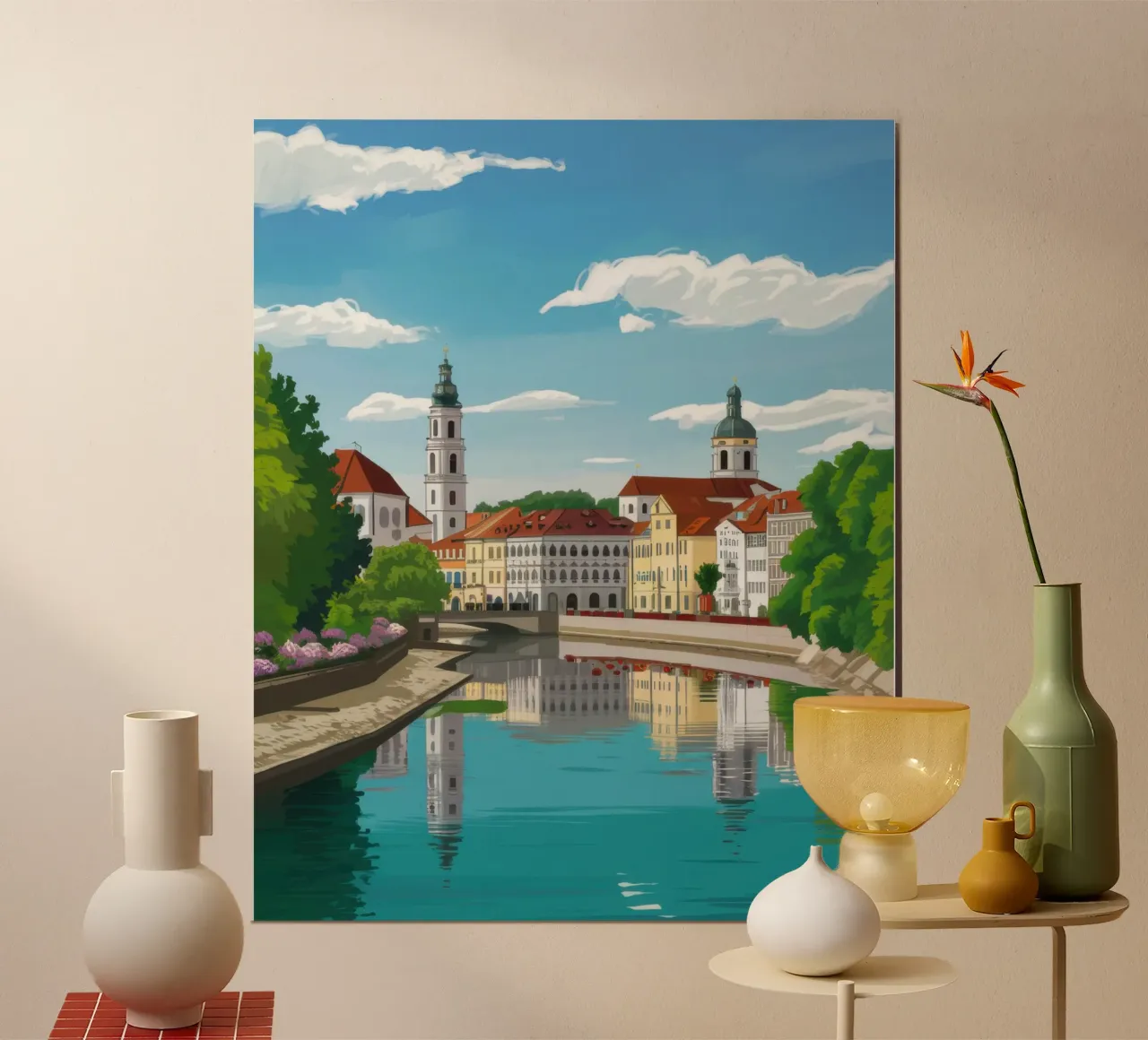 Città storica del fiume poster da Heaven Craft