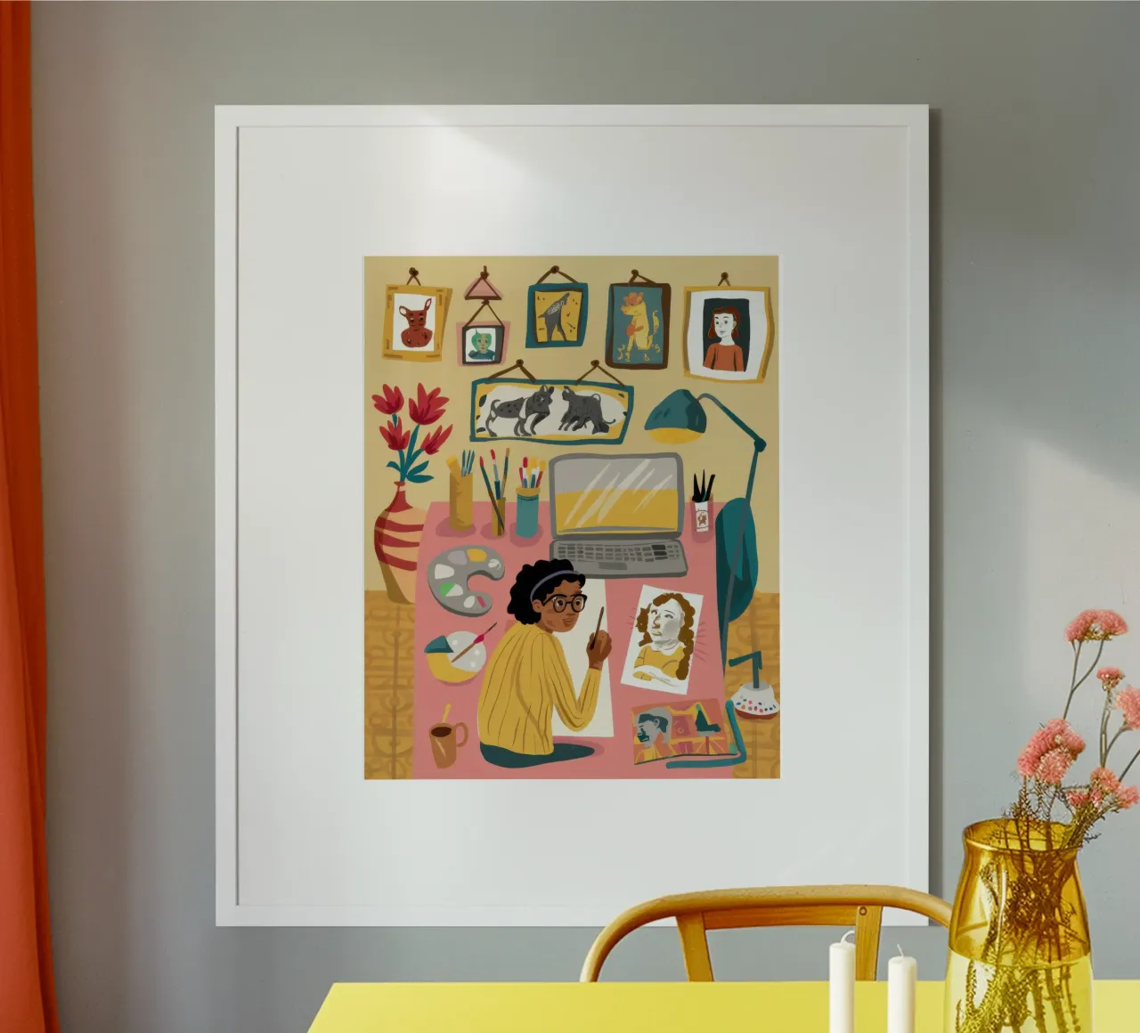 Angolo dei creatori poster con telaio in legno da Heaven Craft