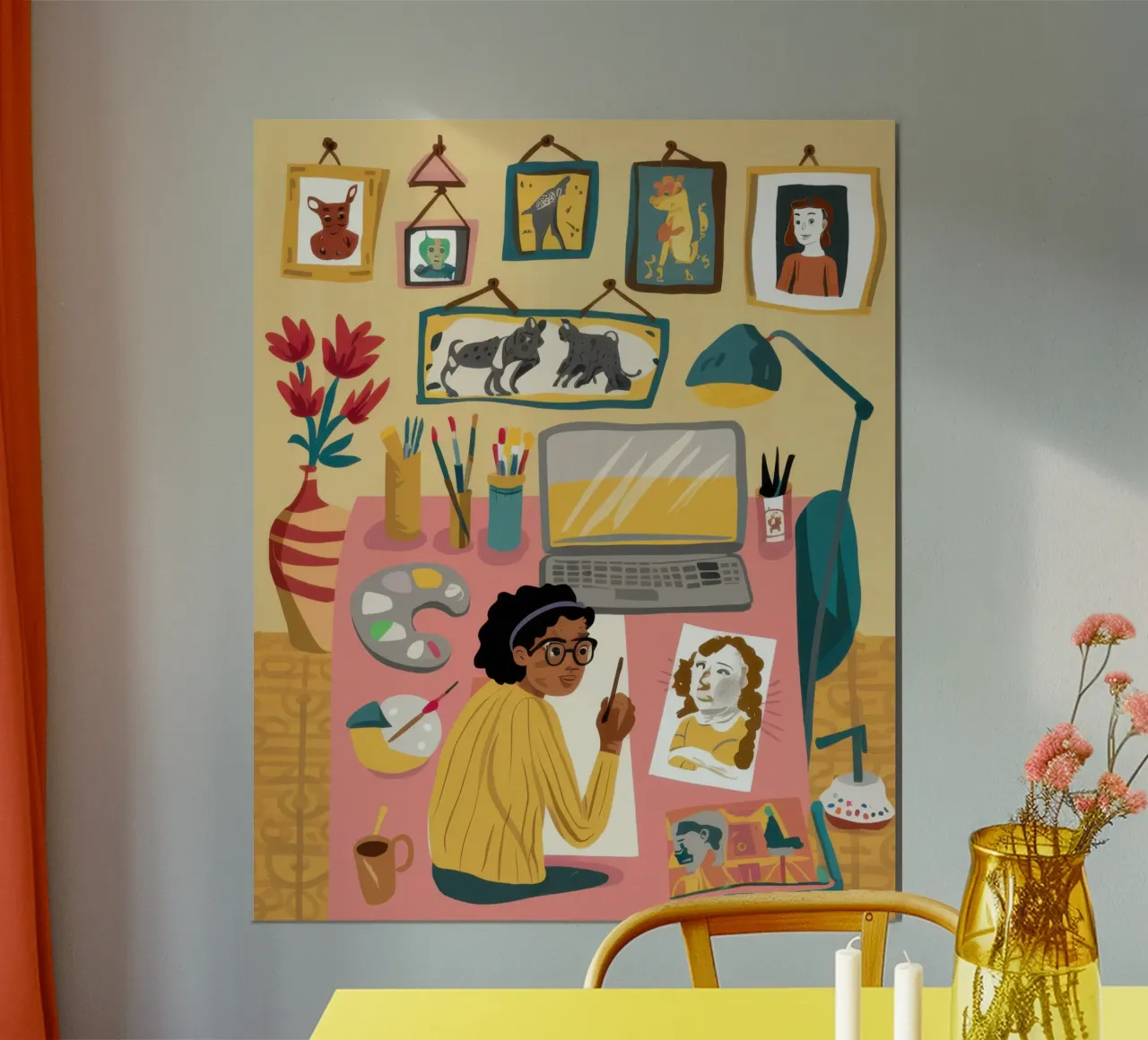 Angolo dei creatori poster con telaio in legno da Heaven Craft