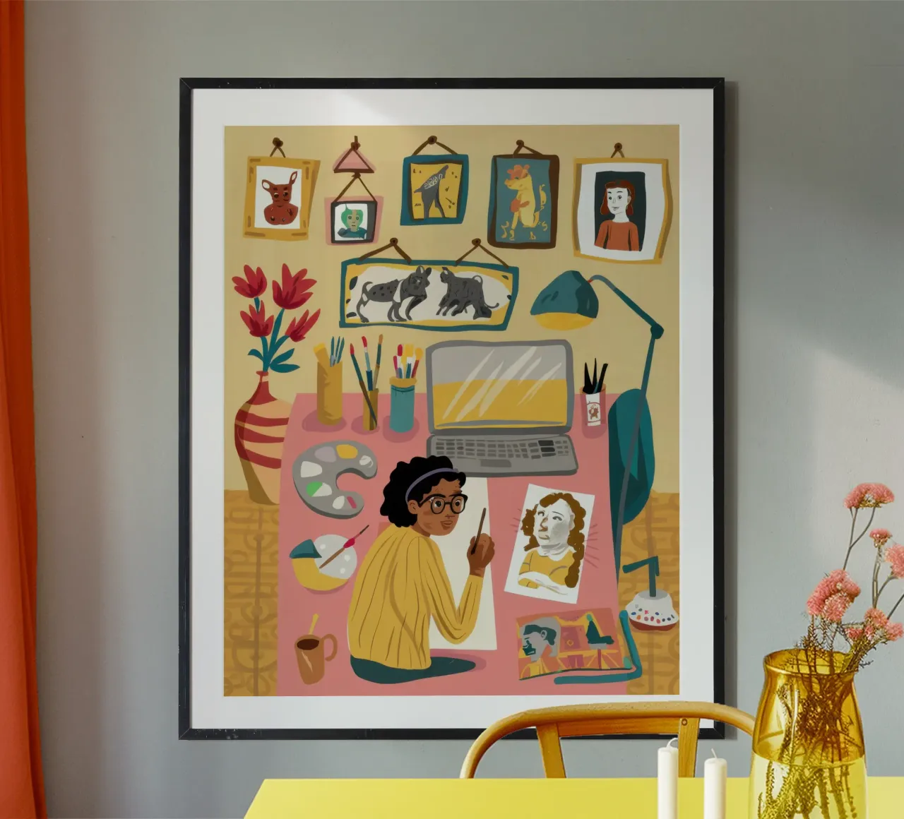 Angolo dei creatori poster con telaio in legno da Heaven Craft