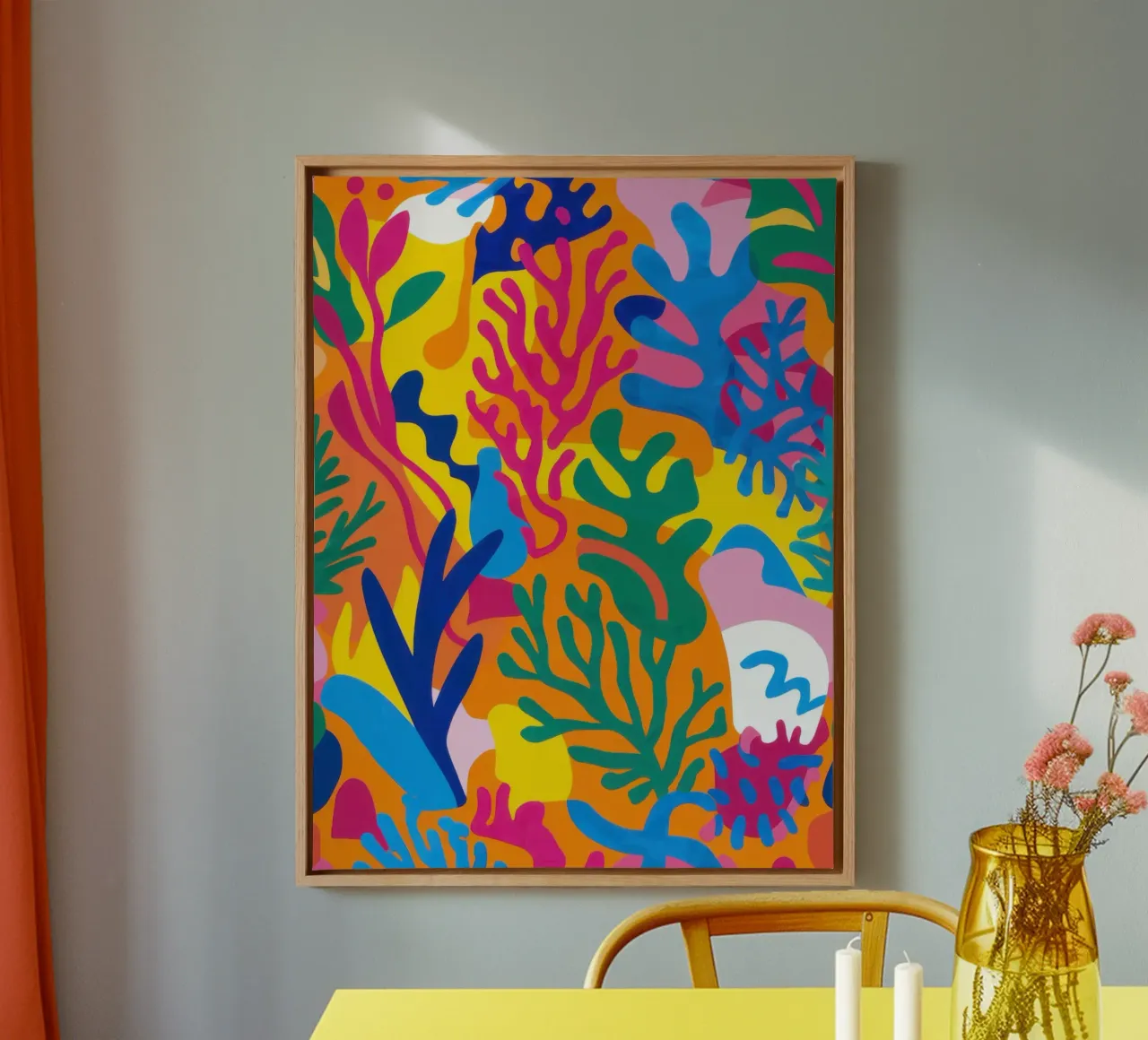 Colore psichedelico fuso tela con Cornice a cassetta da Heaven Craft