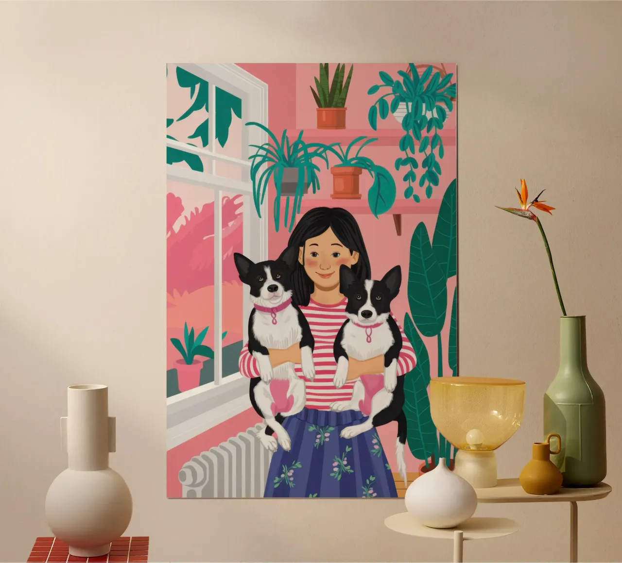 Solitudine mattutina radiosa poster con telaio in plastica da Echo Saber