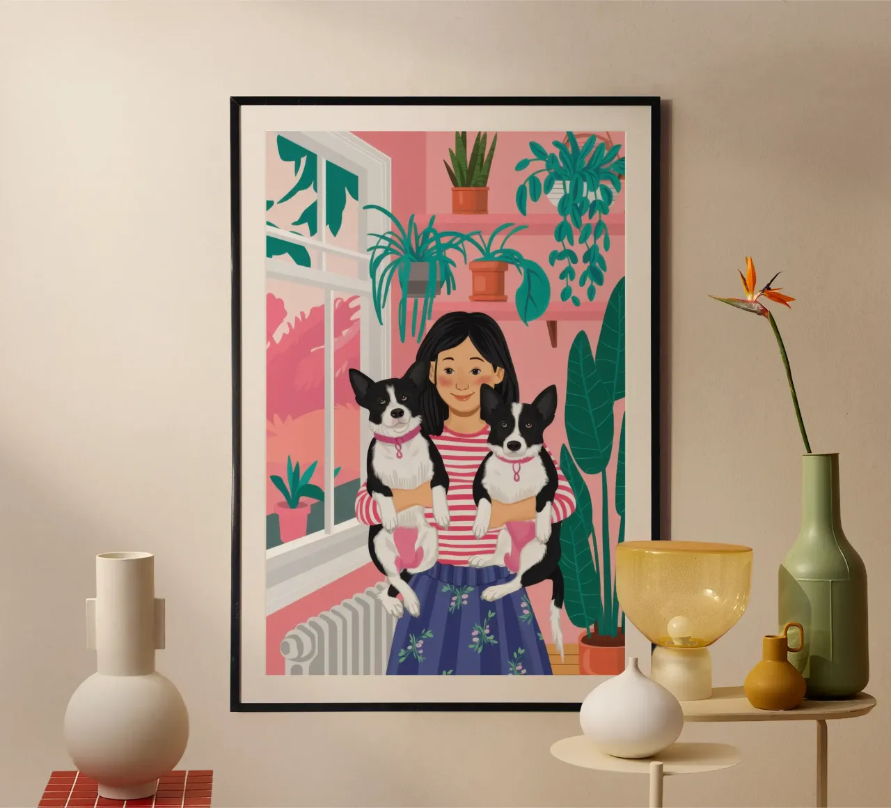 Solitudine mattutina radiosa poster con telaio in plastica da Echo Saber