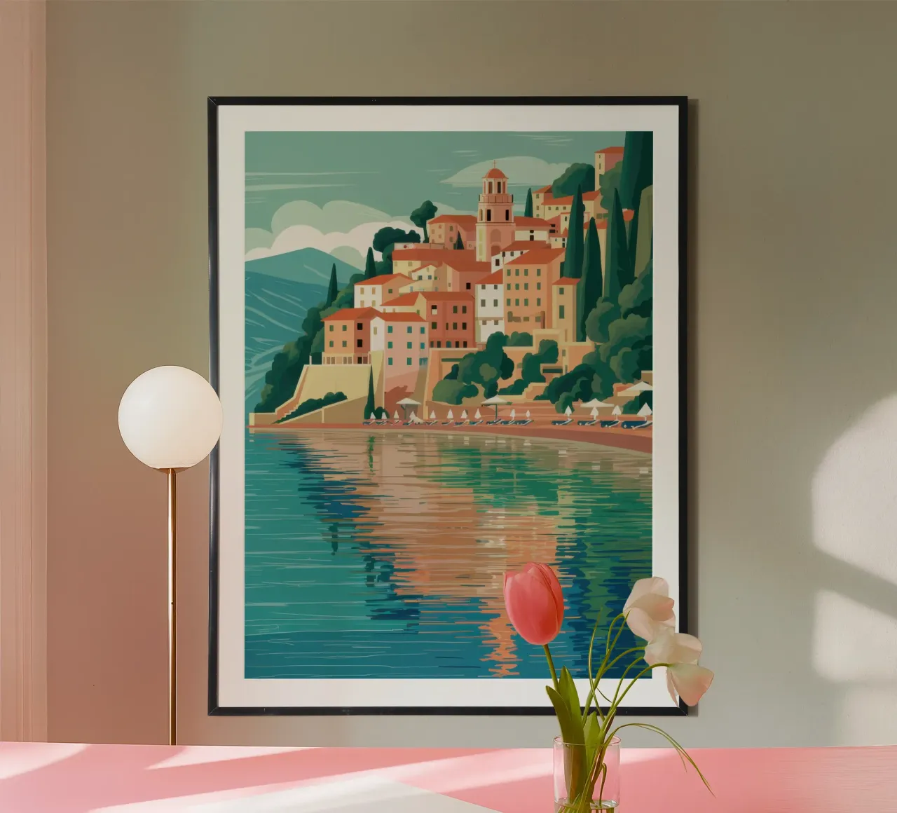 Sereno Cliffside Haven poster da Heaven Craft