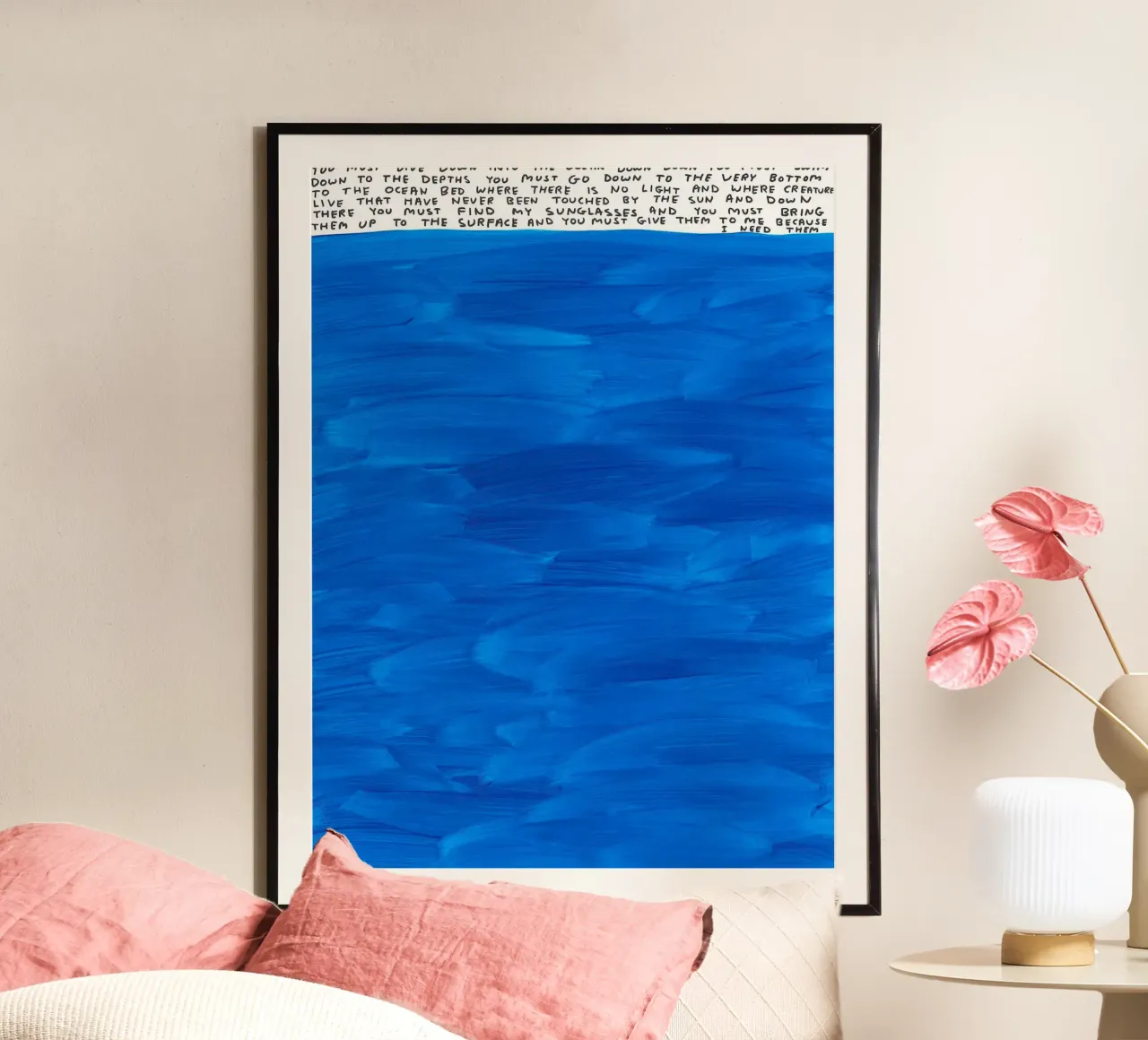 Un altro compito per te - David Shrigley poster con telaio in plastica da ushop god