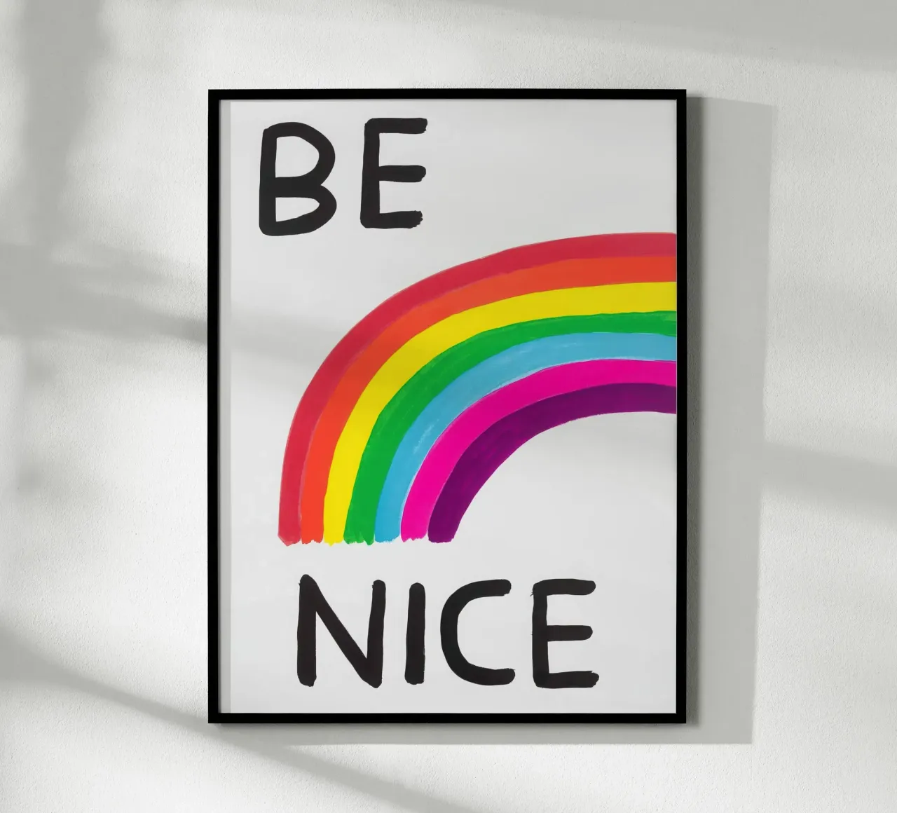 Sii gentile - David Shrigley poster con telaio in plastica da ushop god