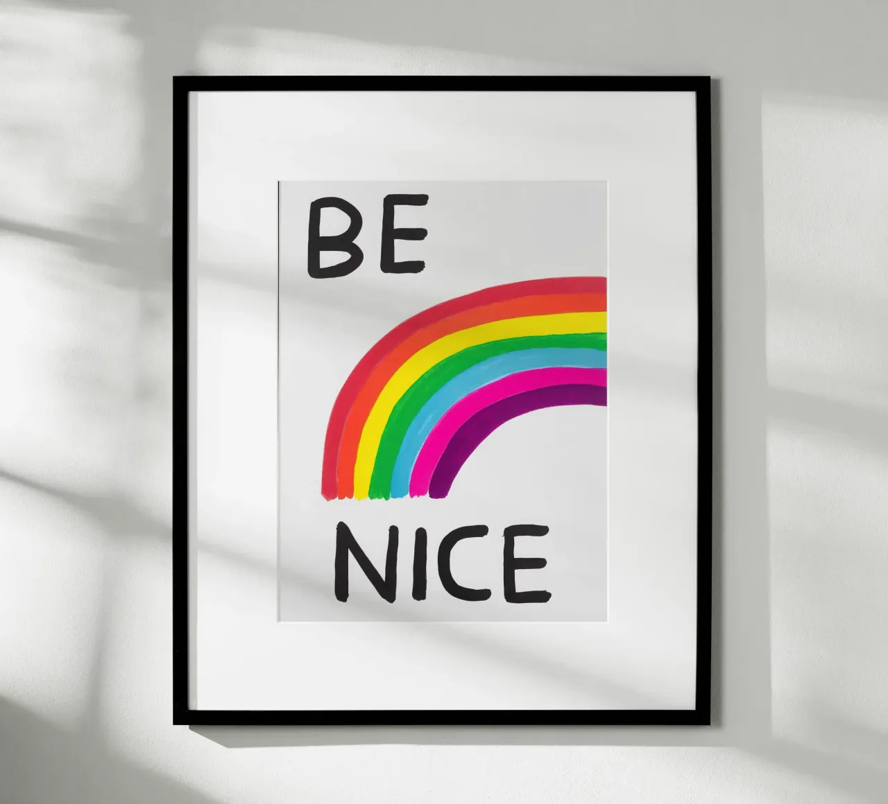 Sii gentile - David Shrigley poster con telaio in plastica da ushop god