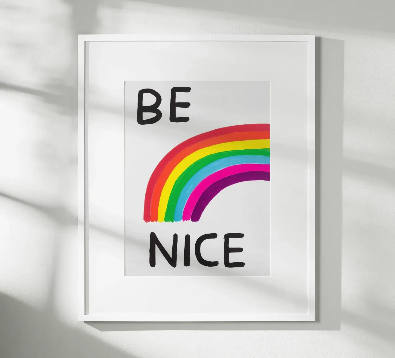 Sii gentile - David Shrigley poster con telaio in plastica da ushop god