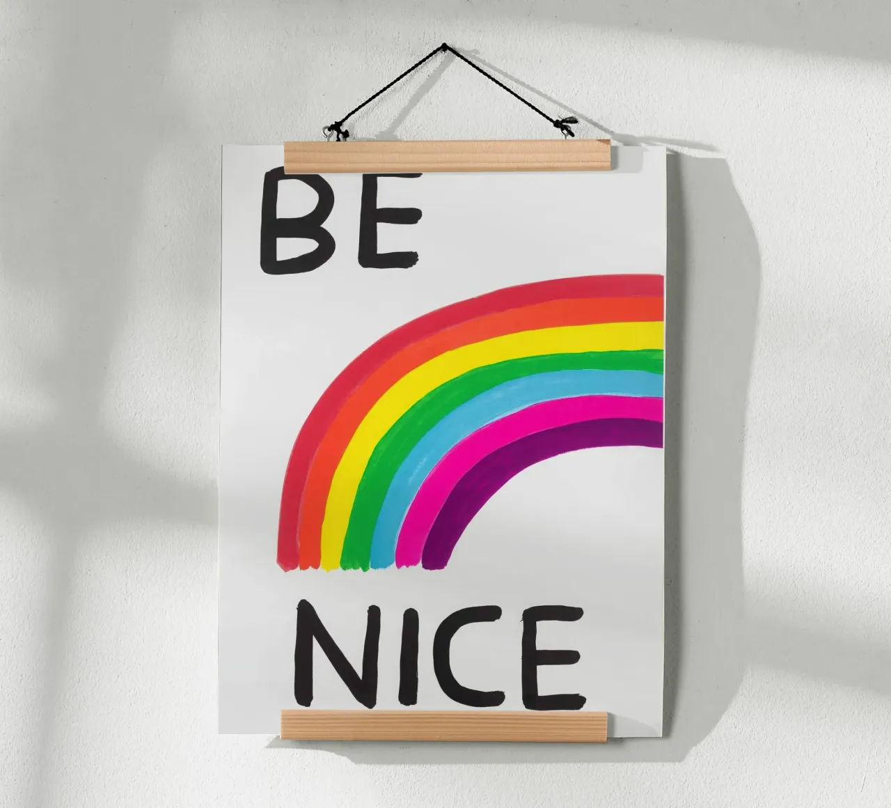 Sii gentile - David Shrigley poster con telaio in plastica da ushop god