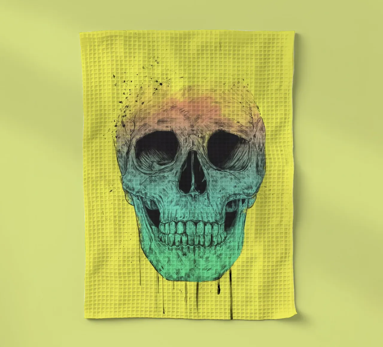 Pop art skull canovaccio da cucina da Balazs Solti