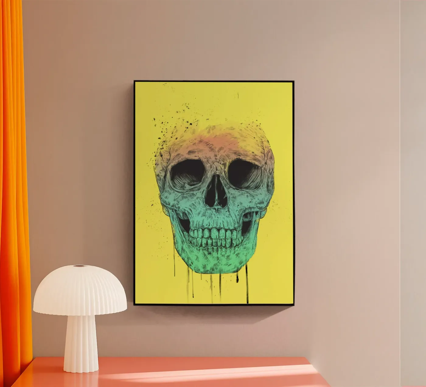 Pop art skull plexiglass da Balazs Solti