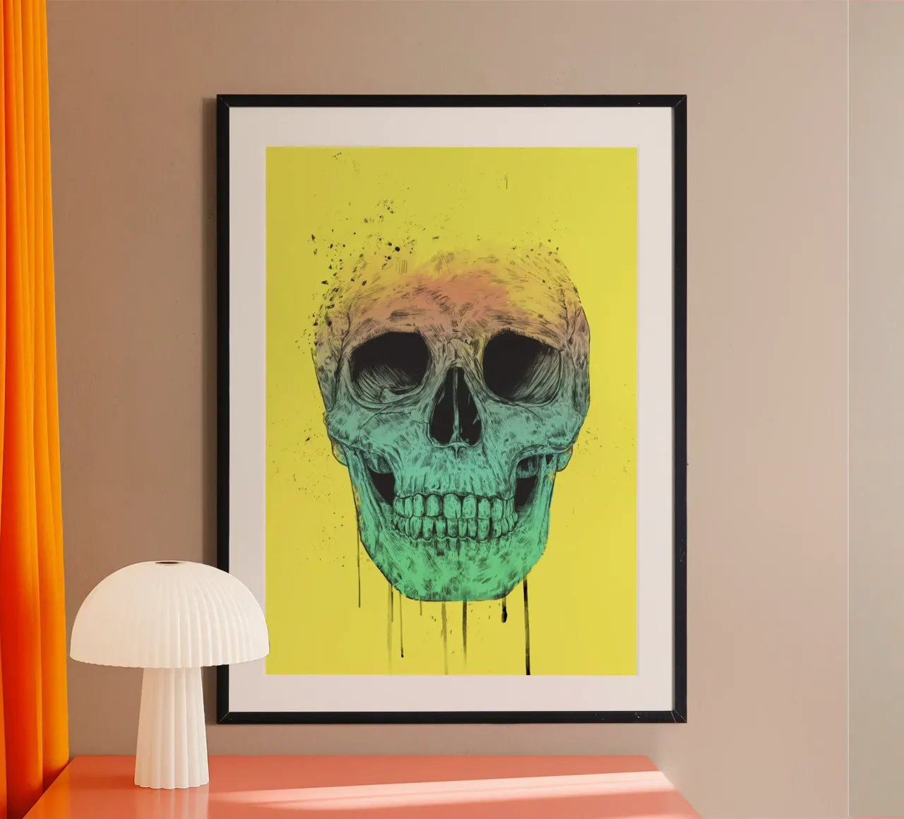 Pop art skull Hahnemühle von Balazs Solti