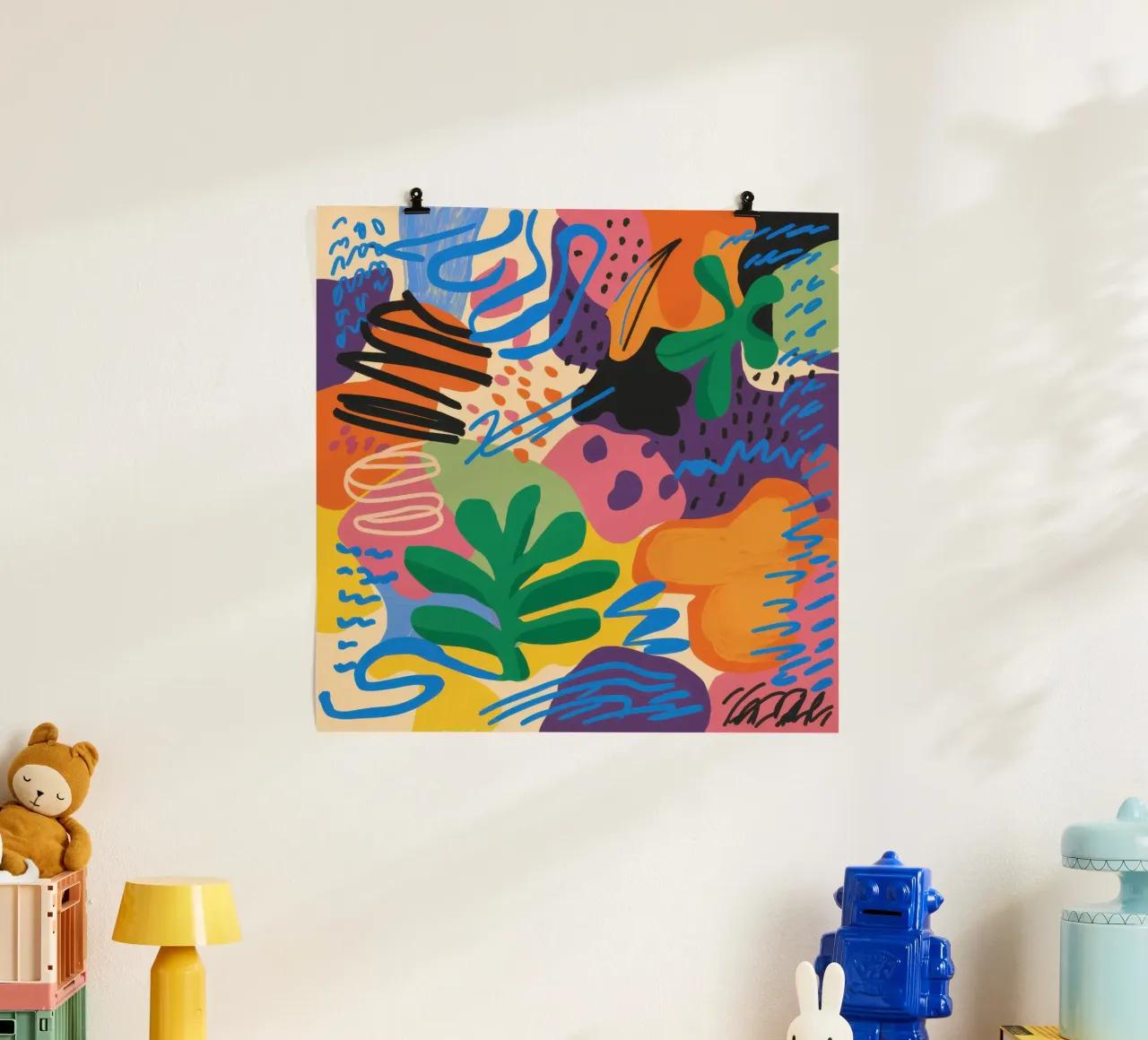 Jungle Jive cromatico poster con telaio in plastica da Echo Saber