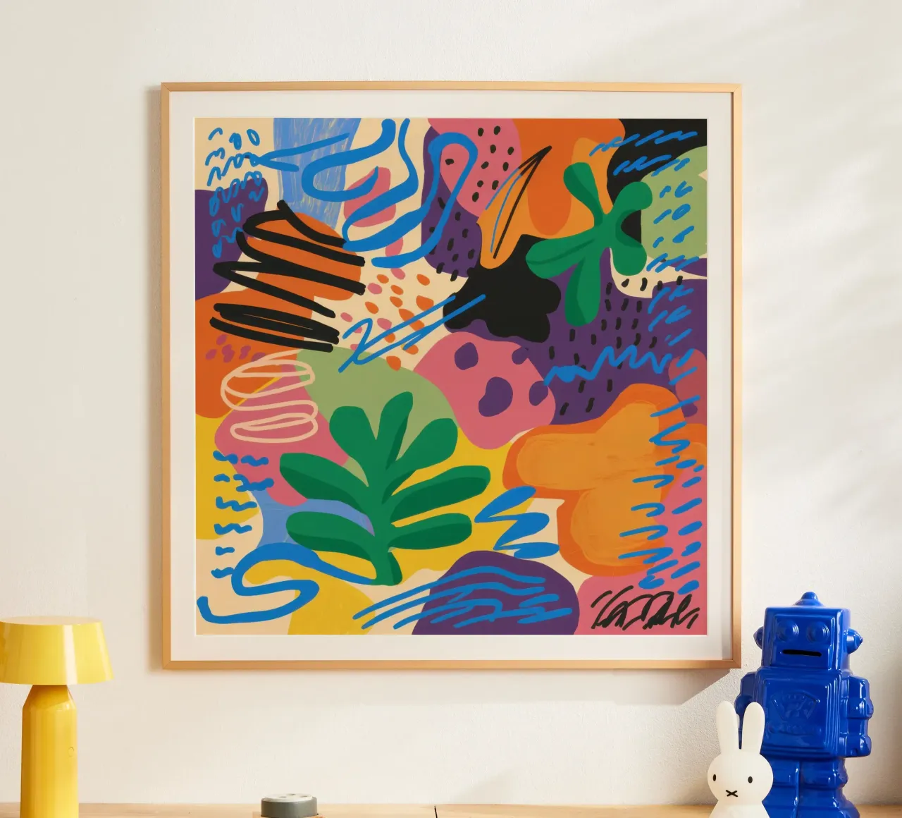 Jungle Jive cromatico poster con telaio in plastica da Echo Saber