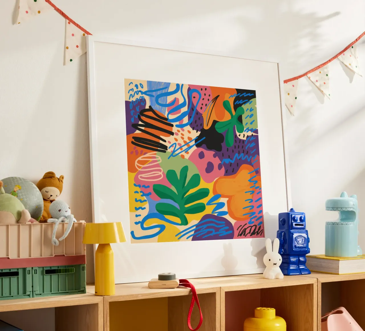 Jungle Jive cromatico poster con telaio in plastica da Echo Saber