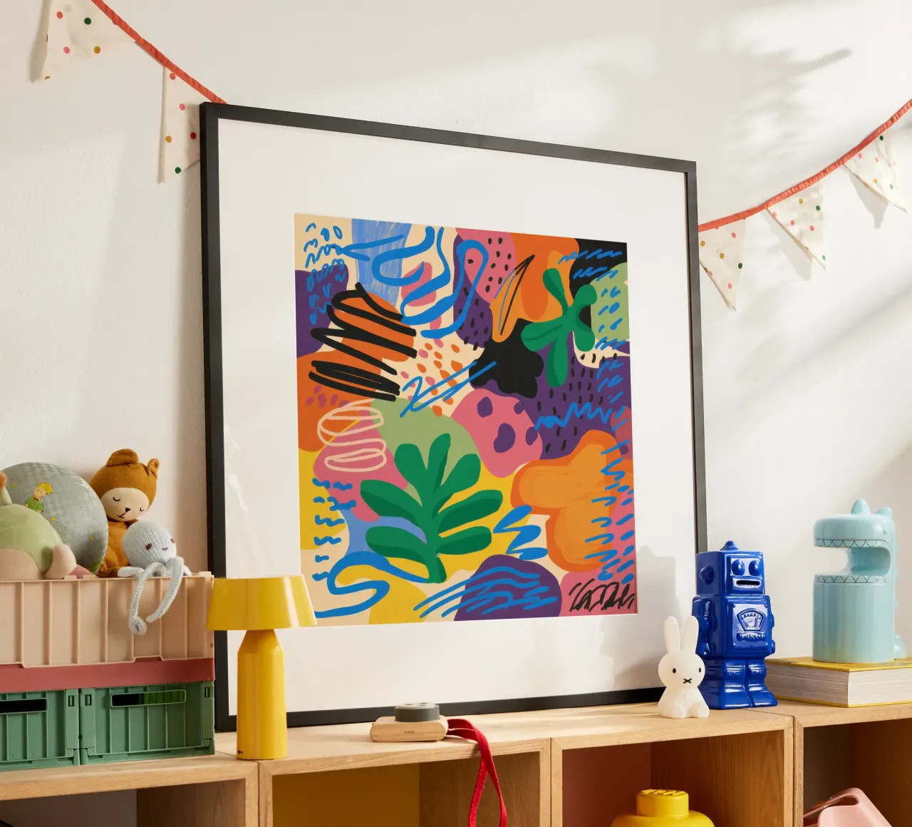 Jungle Jive cromatico poster con telaio in plastica da Echo Saber