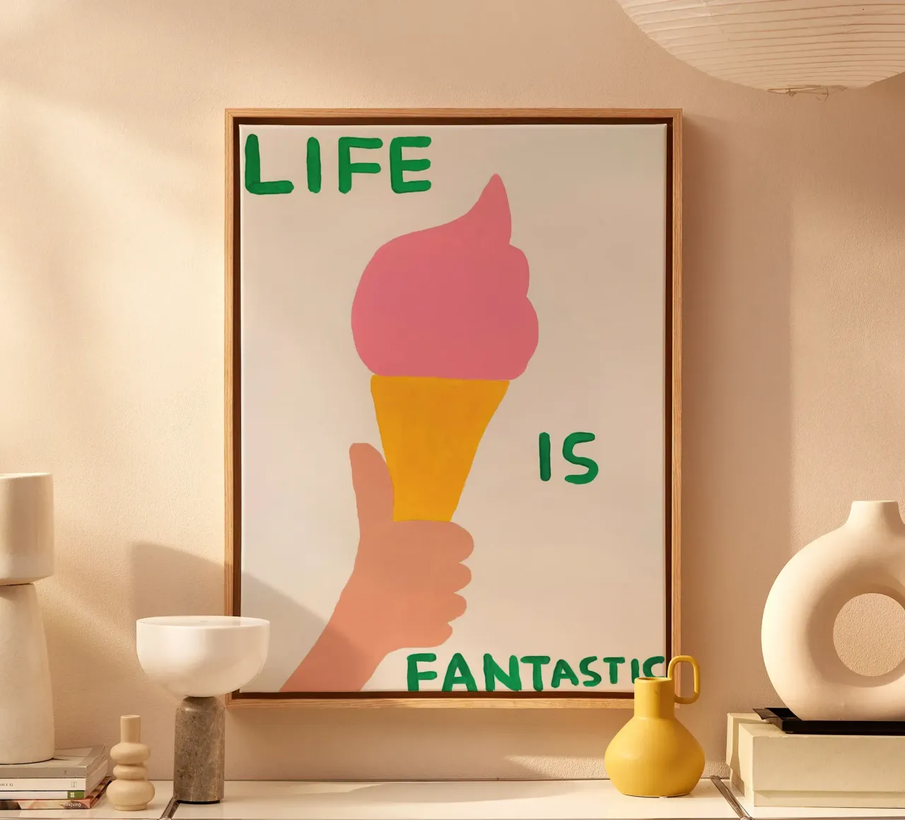 Zwijgen canvas met Baklijst van ushop god