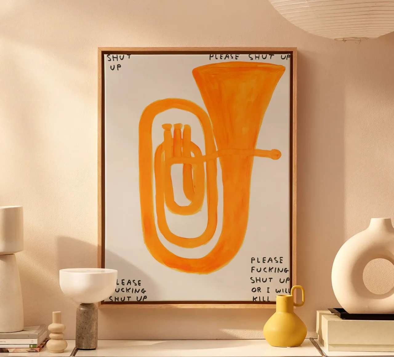 Zitto tela con Cornice a cassetta da ushop god