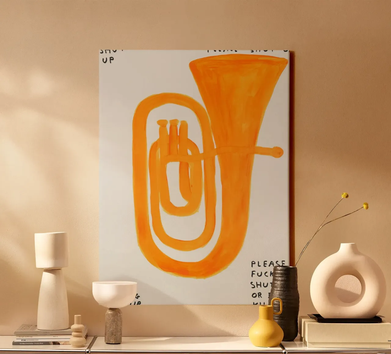 Zitto tela con Cornice a cassetta da ushop god