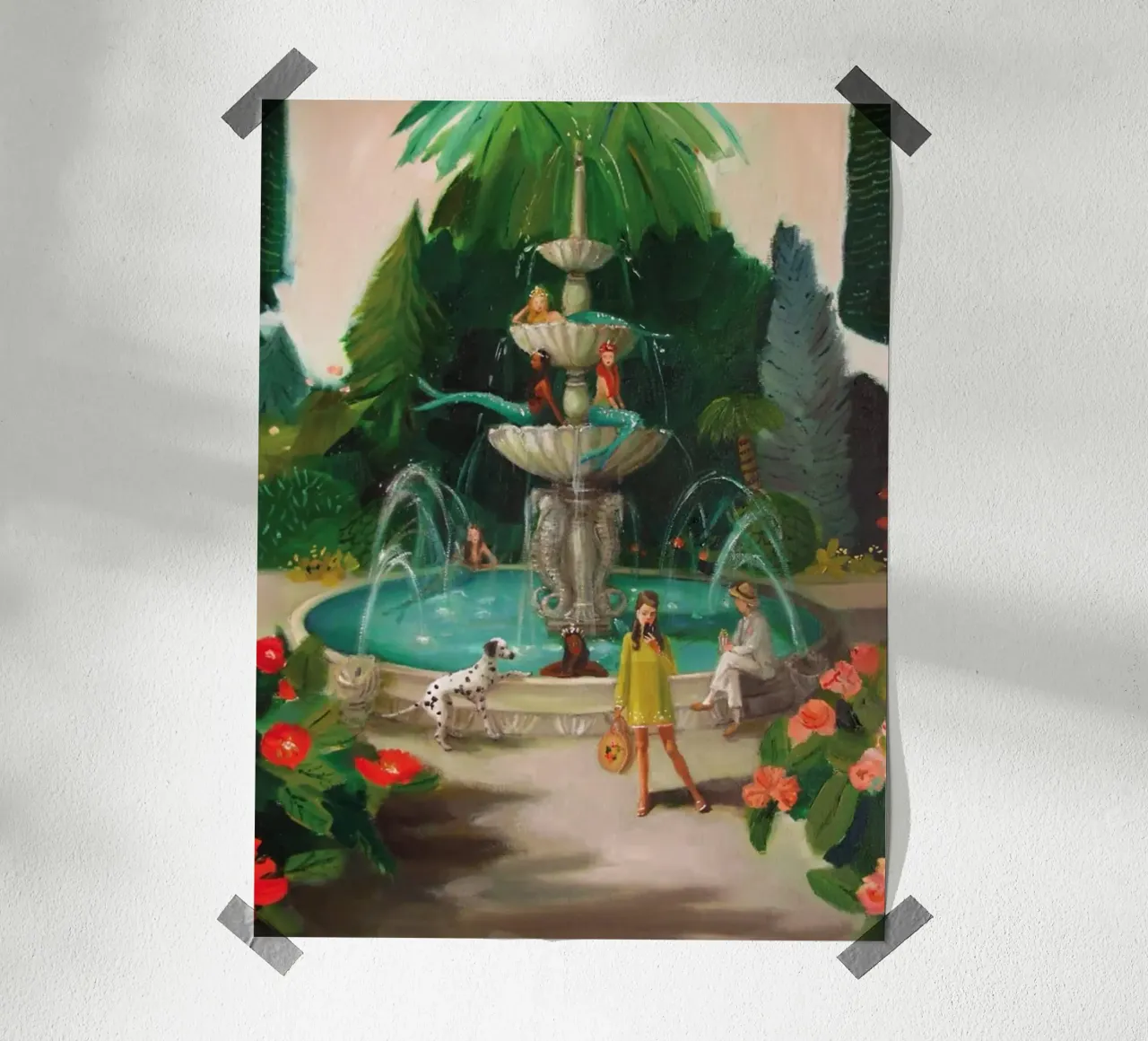 Fontana della sirena di Janet Hill - Emily Winfield Martin poster da Freedasprint