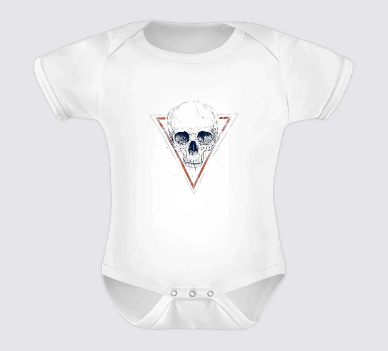 Skull in triangles body neonato maniche corte da Balazs Solti