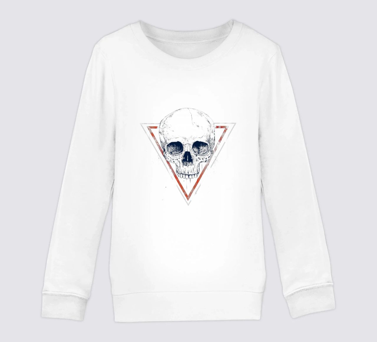 Skull in triangles felpa bambino da Balazs Solti